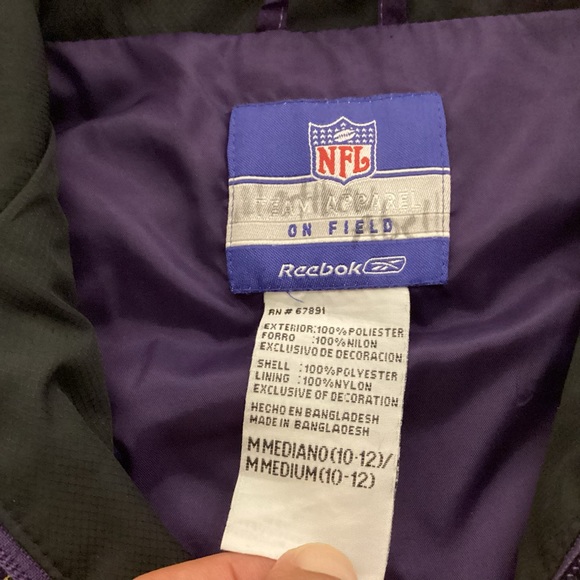 Reebok Baltimore Ravens 1/4 zip pullover jacket size boys Medium - Picture 4 of 7